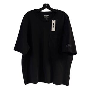 NWT Men’s DKNY Black Oversized Boxy Front Pocket Thick Shirt Size L